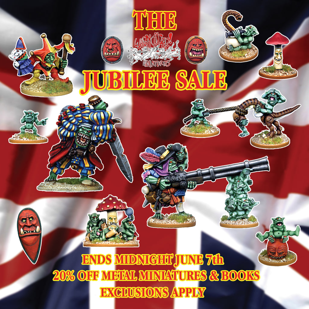 Jubilee Sale 20% Off Metal Miniatures & Books - Postage Price Updates