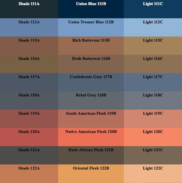 Butternut Color Chart COL116 - Drab Butternut – WarmongerMiniatures