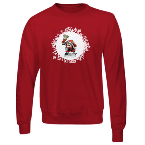 Printed Orc Santa Sweatshirt - Red