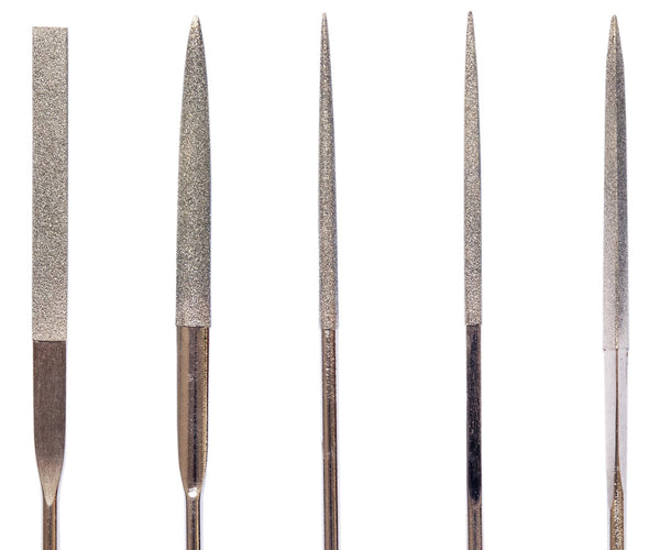 TOOL35 - 5 Piece Diamond Needle File Set With Soft Grip Handles
