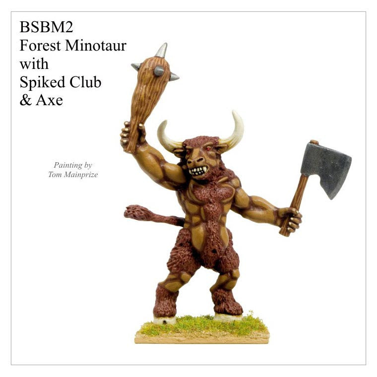 BSBM002 - Giant Minotaur with Club and Axe – WarmongerMiniatures BSBM002 - Giant Minotaur with Club and Axe – WarmongerMiniatures