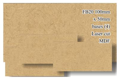 FB020 - 100mm x 50mm MDF (4 bases)