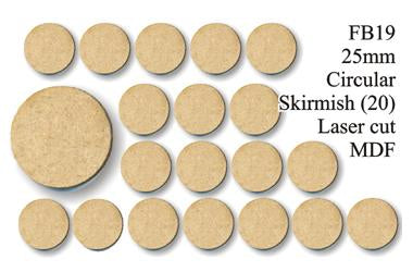 FB019 - 25mm Round Skirmish MDF (20 bases)