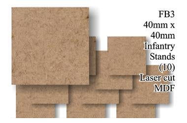 FB003 - 40mm x 40mm Infantry MDF (10 bases)