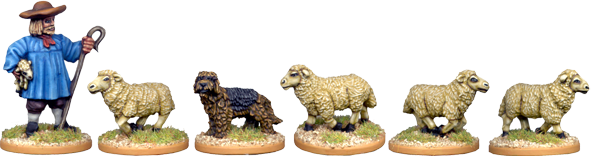 GPR004 - Shepherd, Sheepdog And Sheep