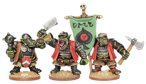 ORCP501 - Armoured Orcs With Standard, Horn & Cleaver